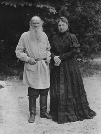 Foto Leo Tolstoy a jeho manželky Sonya