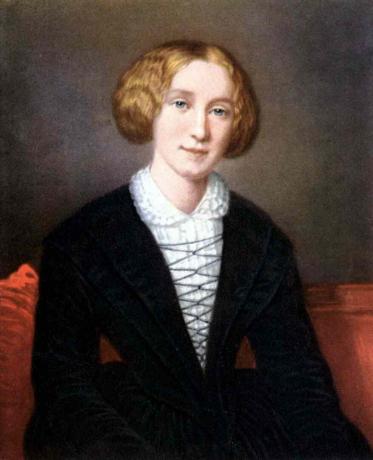 George Eliot ako mladá žena, c1840.