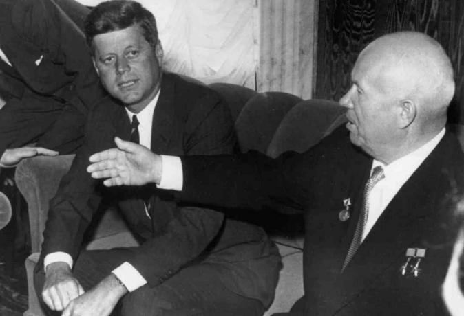 John F. Kennedy a Nikita Chruščov vo Viedni