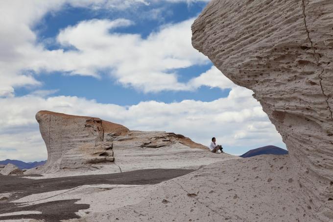 Sopečné erupcie môžu vytvoriť obrovské pemzy, ako je toto kamenné pole v Argentíne.