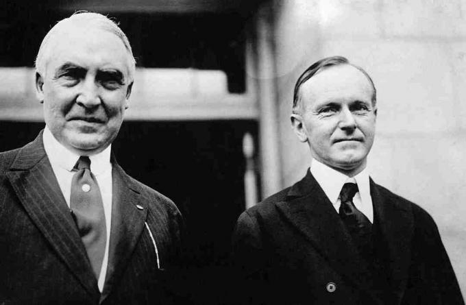 fotografia Warren Harding a Calvin Coolidge