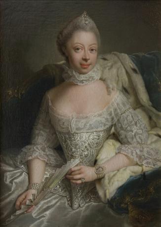 Portrét princeznej Charlotty z Meklenburska-Strelitzu (1744 - 1818)