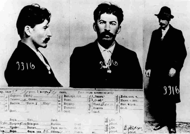 Karta zadržania Josepha Stalina z roku 1912