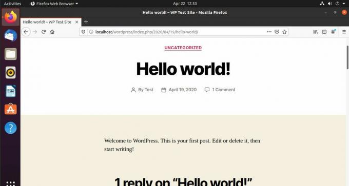 Blogový príspevok na WordPress