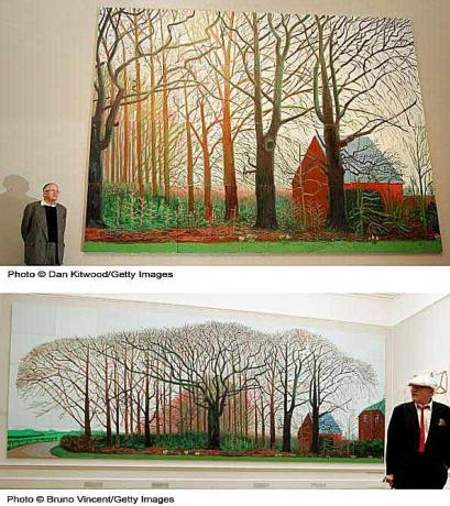 David Hockney Väčšie stromy v blízkosti Warteru