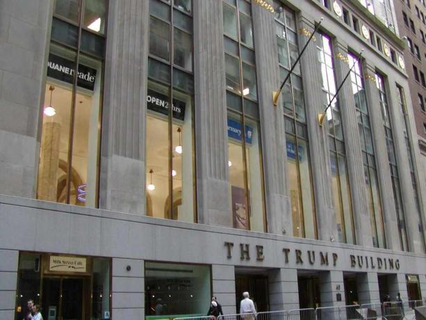 Budova Trump na úrovni ulice, 40 Wall Street.