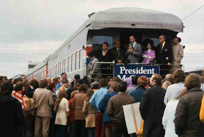 fotografia George McGovern kampaň v roku 1972.