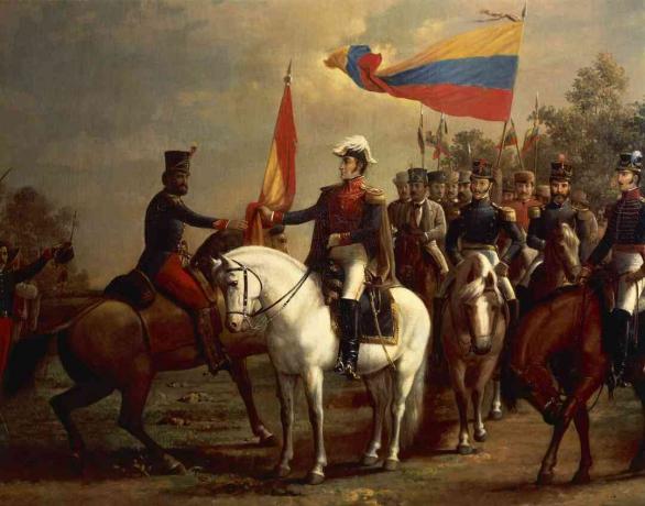 Simon Bolivar počas latinskoamerických vojen o nezávislosť