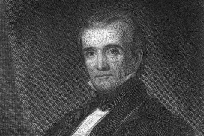 Rytý portrét Jakuba K. Polk