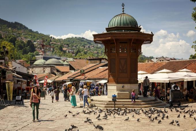 Pigeon Square v Sarajeve v Bosne