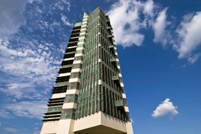 Cena spoločnosti Tower od Frank Lloyd Wright v Bartlesville, Oklahoma