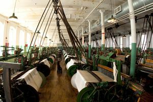 Fotografia obnoveného textilného závodu v Lowell v štáte Massachusetts