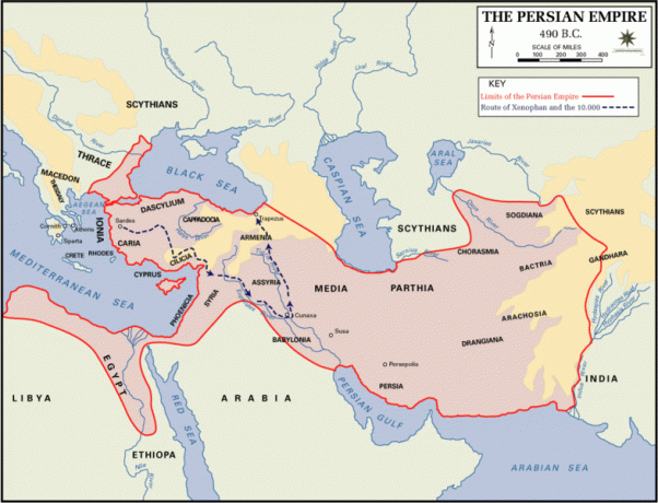 Perzská ríša, 490 B. C.