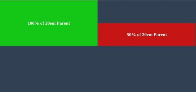 Prvok CSS so 100% výškou a 20 rodičmi